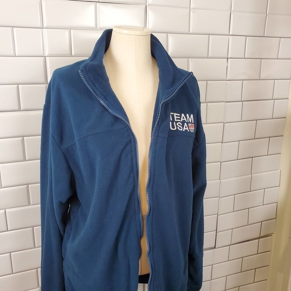 TEAM USA FLEECE TEAL FULL ZIP LIGHTWEIGHT JACKET WOMEN'S SIZE LARGE/ XL - Picture 4 of 13